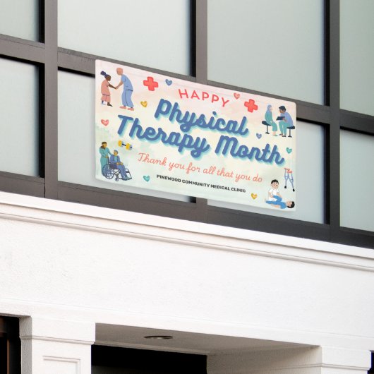 Monat der Physiotherapie Banner (Äußeres Gebäude)