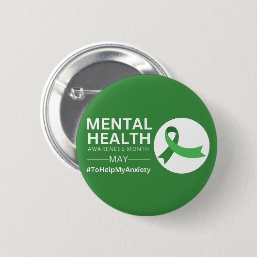 Monat der psychischen Gesundheit 2023 | Angst Button (Vorne & Hinten)