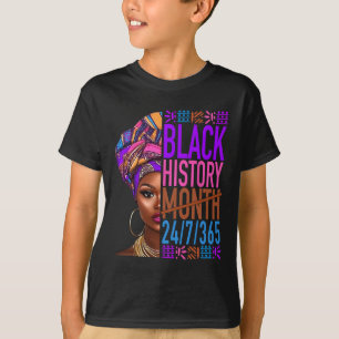 Monat der schwarzen Geschichte 24 7 365 Schwarzer T-Shirt