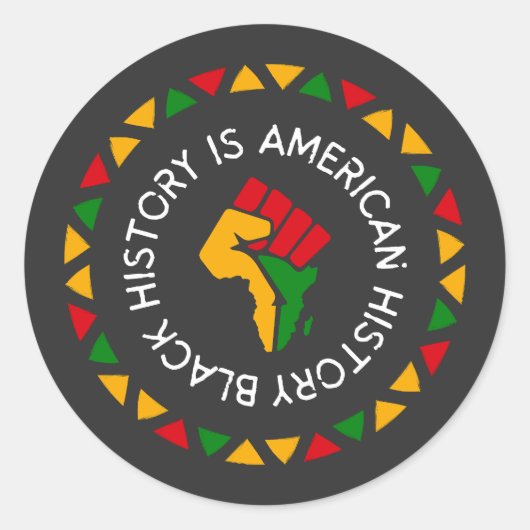 Monat der schwarzen Geschichte, afrikanische ameri Runder Aufkleber (Vorderseite)