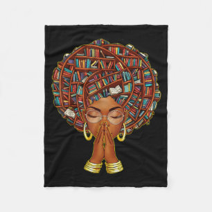 Monat der schwarzen Geschichte Afro Buchliebhaberi Fleecedecke