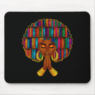 Monat der schwarzen Geschichte Afro Frauen Buchlie Mousepad