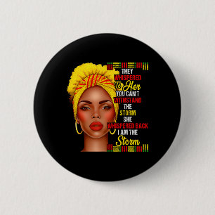Monat der schwarzen Geschichte Afro Schwarze Fraue Button