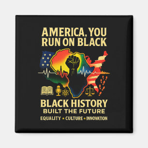 Monat der schwarzen Geschichte Amerikanisch-afrika Magnet