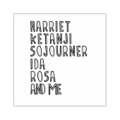 Monat der Schwarzen Geschichte, berühmte schwarze  Gummistempel (Prägung)