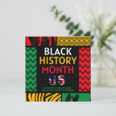 Monat der Schwarzen Geschichte Einladung (Stehend Vorderseite)