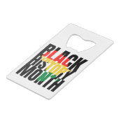 Monat der Schwarzen Geschichte Geldbeutel Flaschenöffner (Vorderseite Schrägansicht)