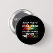 Monat der schwarzen Geschichte Glaube Erreiche Erf Button (Vorne & Hinten)