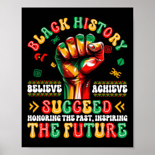 Monat der schwarzen Geschichte Glaube Erreiche Erf Poster