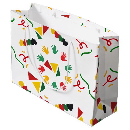 Monat der Schwarzen Geschichte Große Geschenktüte (Rückseite Schrägansicht)