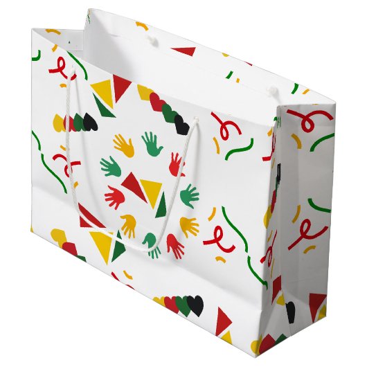 Monat der Schwarzen Geschichte Große Geschenktüte (Vorderseite Schrägansicht)