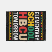 Monat der schwarzen Geschichte Grundschule Hbcu Mo Fleecedecke (Vorderseite (Horizontal))