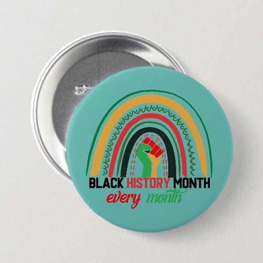 Monat der Schwarzen Geschichte, jedes Jahr patroot Button (Vorne & Hinten)