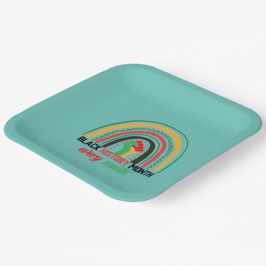 Monat der Schwarzen Geschichte, jedes Jahr patroot Pappteller (Gewinkelt)