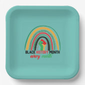 Monat der Schwarzen Geschichte, jedes Jahr patroot Pappteller (Vorderseite)