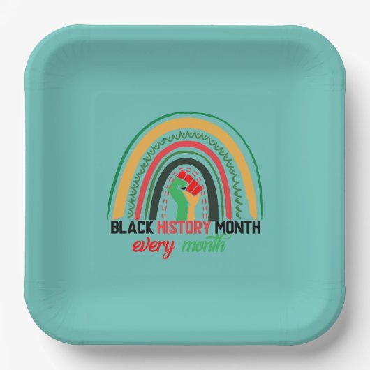 Monat der Schwarzen Geschichte, jedes Jahr patroot Pappteller (Vorderseite)