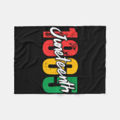 Monat der schwarzen Geschichte Juneteenth 1865 Afr Fleecedecke (Vorderseite (Horizontal))