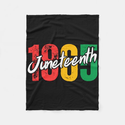 Monat der schwarzen Geschichte Juneteenth 1865 Afr Fleecedecke (Vorderseite)