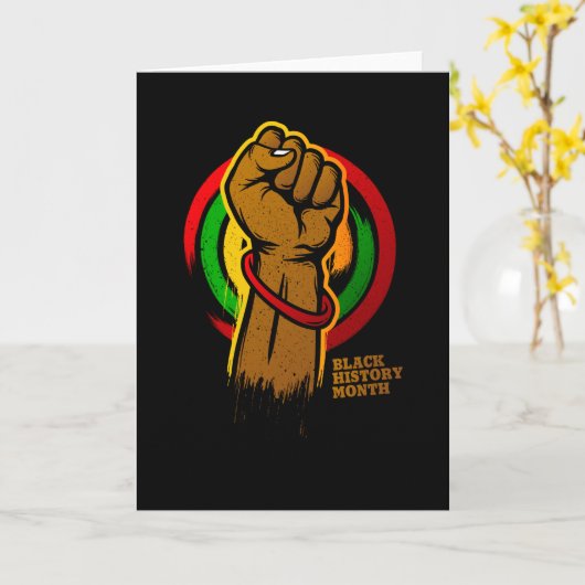 Monat der Schwarzen Geschichte Karte (Gelbe Blume)