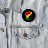 Monat der schwarzen Geschichte Mächtige Faust Afri Button (Beispiel)
