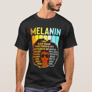 Monat der schwarzen Geschichte Melanin Braune Haut T-Shirt