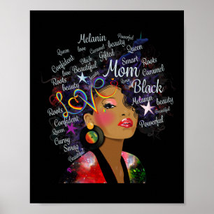 Monat der schwarzen Geschichte Melanin Mama Junete Poster