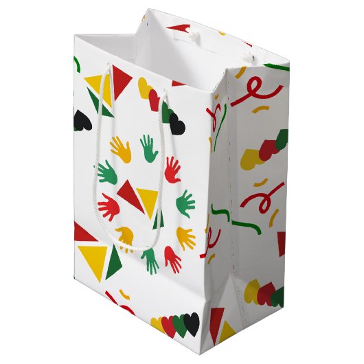 Monat der Schwarzen Geschichte Mittlere Geschenktüte (Vorderseite Schrägansicht)