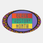 Monat der Schwarzen Geschichte Ovaler Aufkleber (Vorderseite)