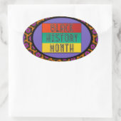 Monat der Schwarzen Geschichte Ovaler Aufkleber (Tasche)