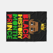Monat der schwarzen Geschichte Prinz afrikanisches Fleecedecke (Vorderseite (Horizontal))