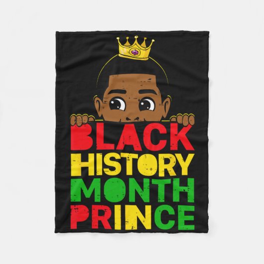 Monat der schwarzen Geschichte Prinz afrikanisches Fleecedecke (Vorderseite)