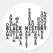 Monat der Schwarzen Geschichte Runder Aufkleber (Vorderseite)