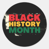 Monat der Schwarzen Geschichte Runder Aufkleber (Vorderseite)