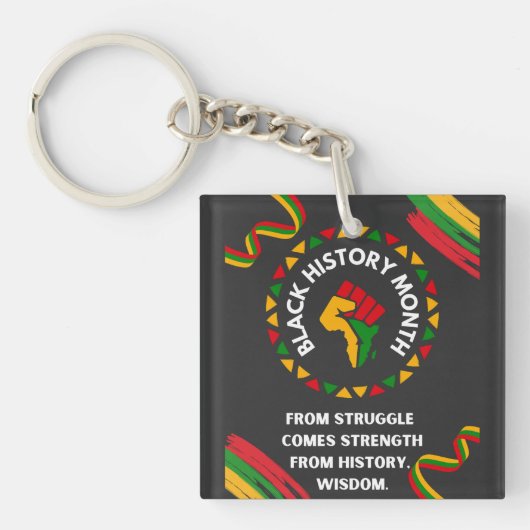 Monat der Schwarzen Geschichte Schlüsselanhänger (Vorderseite)