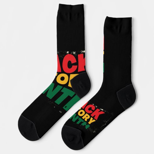 Monat der Schwarzen Geschichte Socken (Linkes Detail)