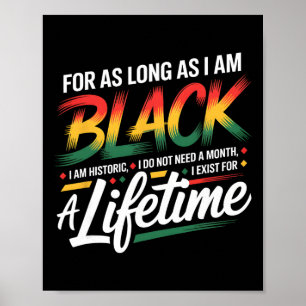 Monat der Schwarzen Geschichte, solange ich schwar Poster