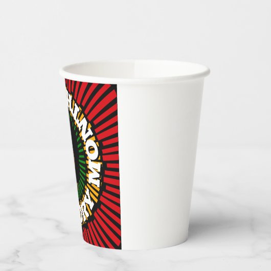 Monat der schwarzen Geschichte, Sonnenstrahlen, sc Pappbecher (Links)