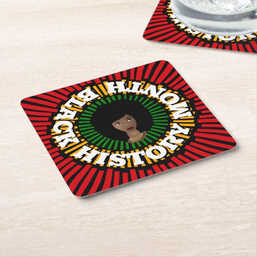 Monat der schwarzen Geschichte, Sonnenstrahlen, sc Rechteckiger Pappuntersetzer (angewinkelt)