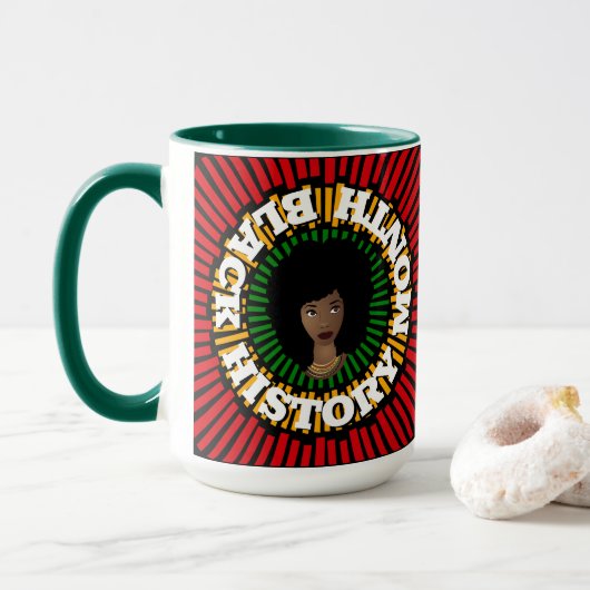 Monat der schwarzen Geschichte, Sonnenstrahlen, sc Tasse (Mit Donut)