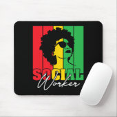 Monat der Schwarzen Geschichte Sozialarbeiter Sozi Mousepad (Mit Mouse)