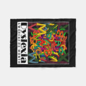 Monat der Sensibilisierung Funny Mixed Letters Fleecedecke (Vorderseite (Horizontal))