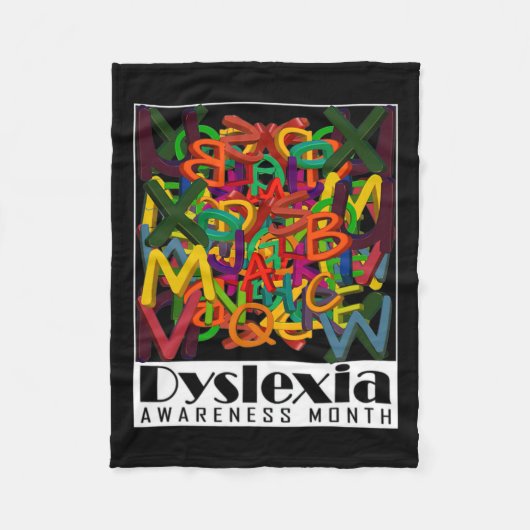 Monat der Sensibilisierung Funny Mixed Letters Fleecedecke (Vorderseite)