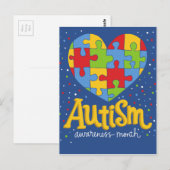Monat der Sensibilisierung für Autismus Postkarte (Vorne/Hinten)