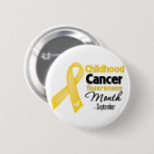 Monat der Sensibilisierung für Krebs im Kindesalte Button (Vorne & Hinten)