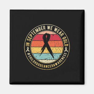 Monat der Sensibilisierung für Krebs im Kindesalte Magnet