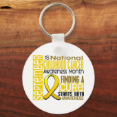 Monat der Sensibilisierung für Krebs im Kindesalte Schlüsselanhänger (Vorderseite)