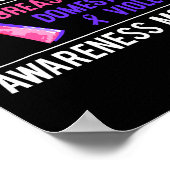 Monat der Sensibilisierung für Krebs und häusliche Poster (Ecke)