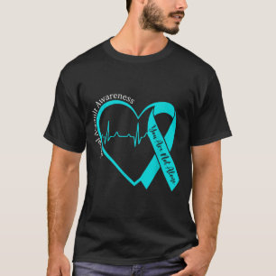 Monat der Sensibilisierung für Ual Ault Herz Türki T-Shirt