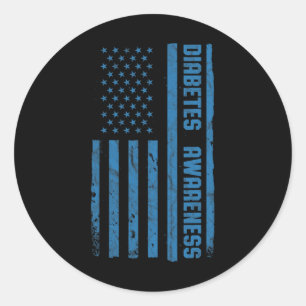 Monat der Vintagen amerikanischen Flagge T1 Runder Aufkleber