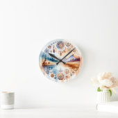 Monat des amerikanischen Kulturerbes Runde Wanduhr (Zuhause)